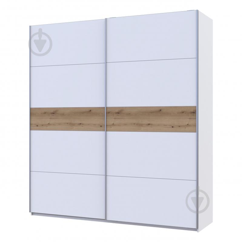 Шафа-купе G-Caiser Doros ДСП 2200x600x2400 мм альба білий/дуб евок прибережний двері ДСП - фото 5 Шафа-купе G-Caiser Doros ДСП 2200x600x2400 мм альба білий/дуб евок прибережний двері ДСП - фото 5