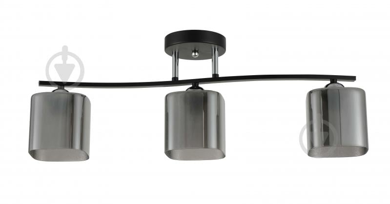 Люстра стельова Sensio Glimmer 3x40 Вт E27 чорний/димчастий LS-07363/3S-E2740W - фото 2