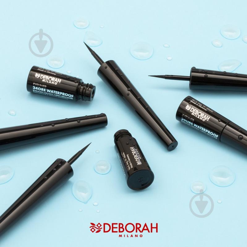 Підводка для очей DEBORAH 24Ore WATERPROOF MAT EYELINER Black 2,9 г - фото 3