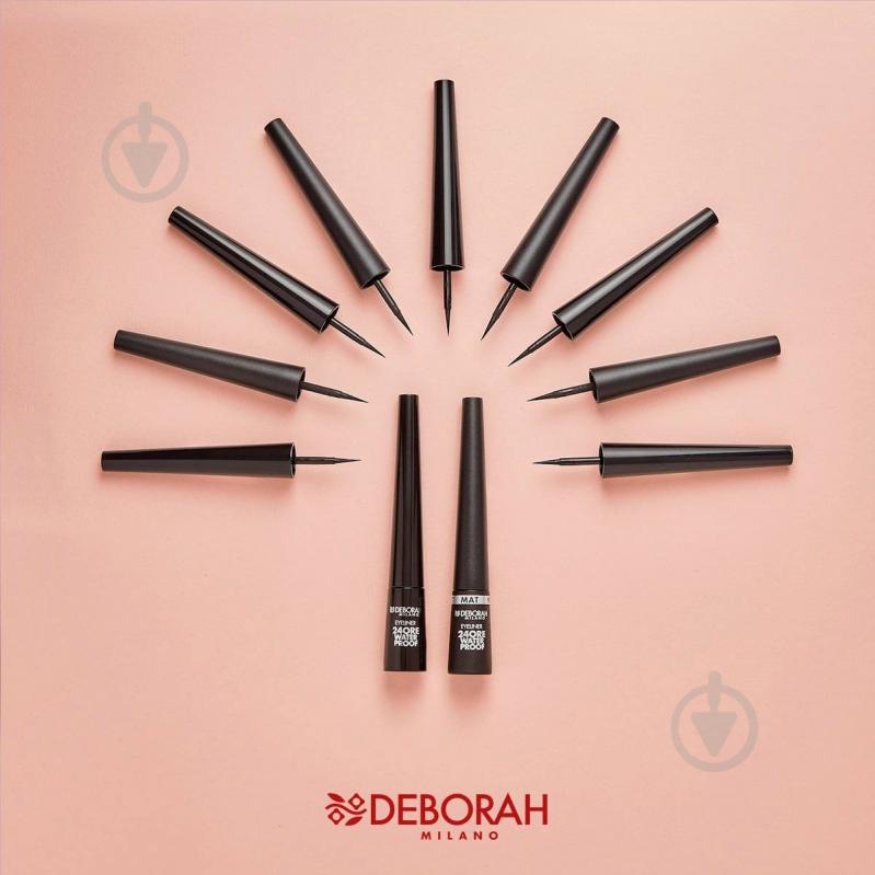 Підводка для очей DEBORAH 24Ore WATERPROOF MAT EYELINER Black 2,9 г - фото 2