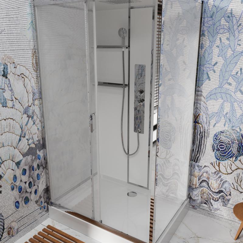 Душевой бокс Koller Pool Optima 120×90×215 см, хром. - фото 3