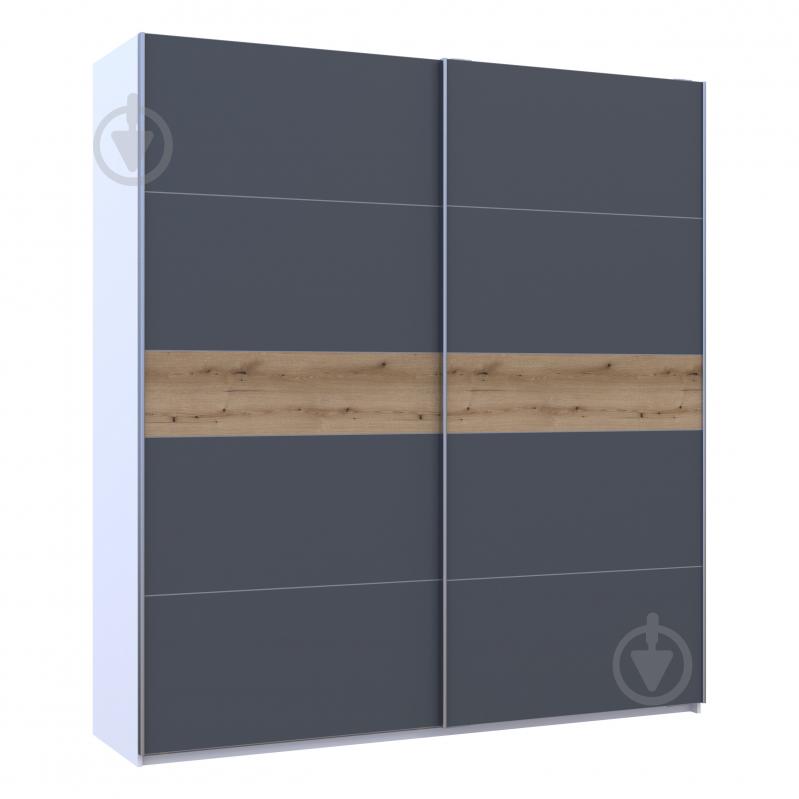 Шафа-купе G-Caiser Doros ДСП 2200 м 2200x600x2400 мм альба білий/дуб евок прибережний двері ДСП - фото 5 Шафа-купе G-Caiser Doros ДСП 2200 м 2200x600x2400 мм альба білий/дуб евок прибережний двері ДСП - фото 5