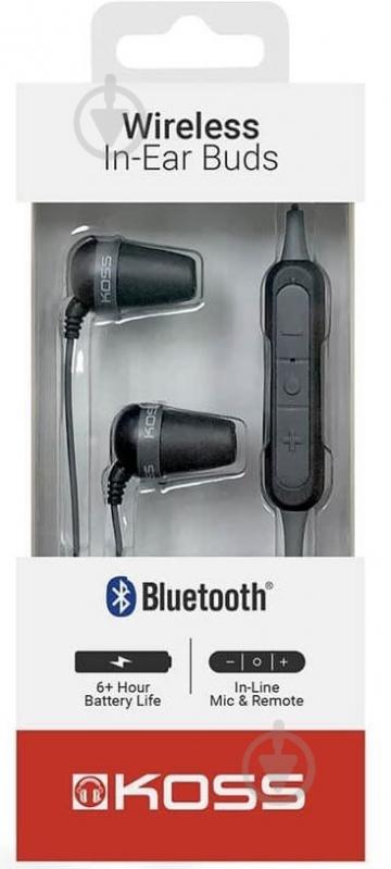 Навушники Koss The Plug Wireless Noise Isolating Mic black (196982.101) - фото 3