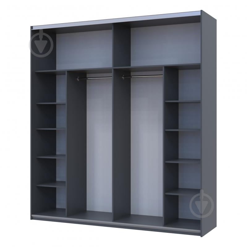 Шафа-купе G-Caiser Doros ДСП 2200x600x2400 мм графіт двері ДСП - фото 3 Шафа-купе G-Caiser Doros ДСП 2200x600x2400 мм графіт двері ДСП - фото 3