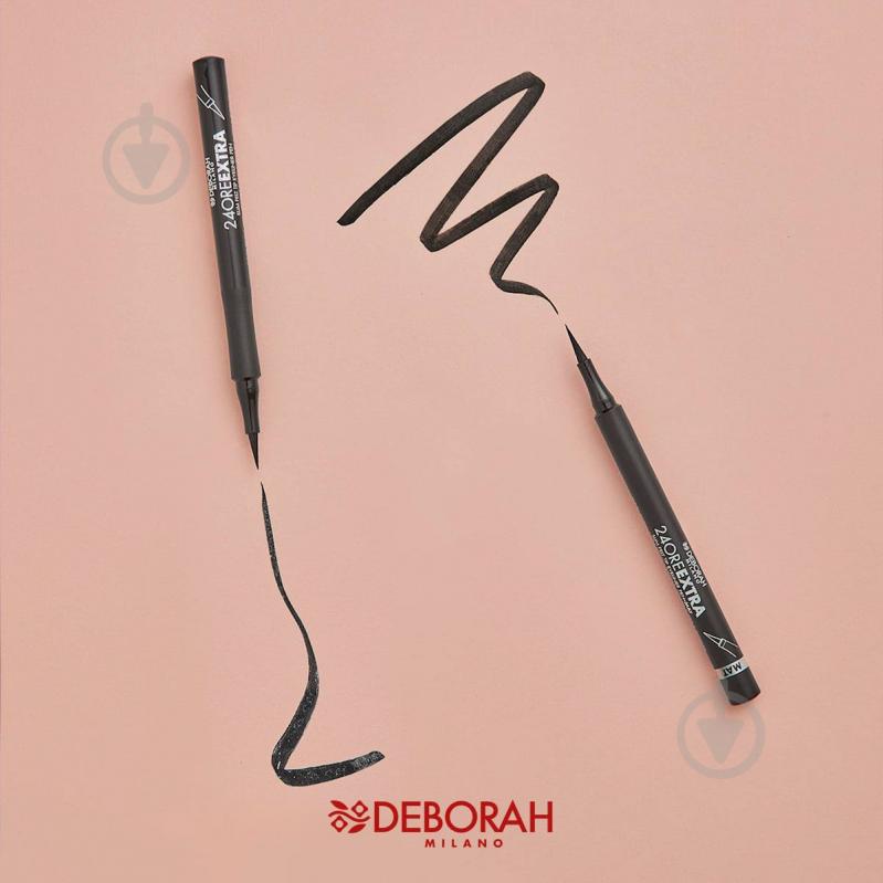 Підводка-фломастер DEBORAH 24Ore EXTRA MAT PEN Black 1,5 г - фото 2