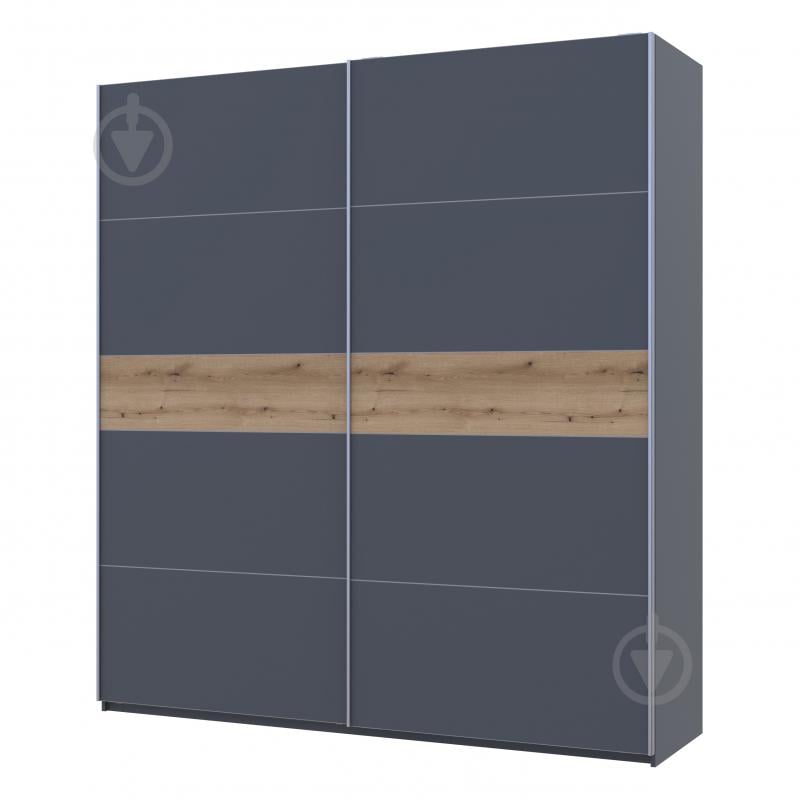 Шафа-купе G-Caiser Doros ДСП 2200x600x2400 мм графіт/дуб евок прибережний двері ДСП - фото 1 Шафа-купе G-Caiser Doros ДСП 2200x600x2400 мм графіт/дуб евок прибережний двері ДСП - фото 1