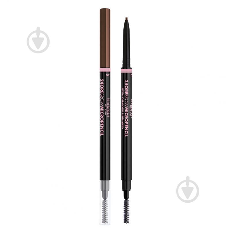 Олівець для брів DEBORAH 24Ore MICROPENCIL 02 Light Brown 0,1 г - фото 1