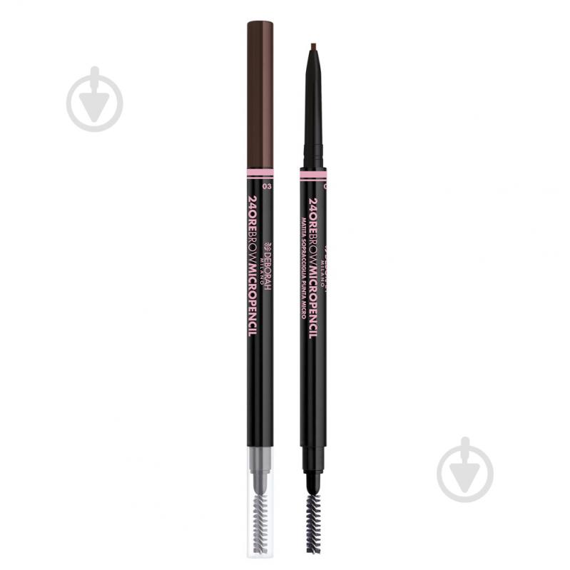 Олівець для брів DEBORAH 24Ore MICROPENCIL 03 Dark Brown 0,1 г - фото 1