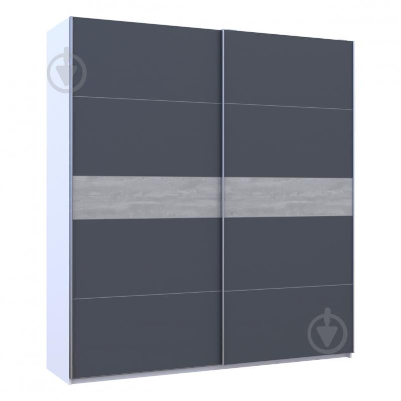 Шафа-купе G-Caiser Doros ДСП 2200 м 2200x600x2400 мм альба білий/графіт/індастріал двері ДСП - фото 5 Шафа-купе G-Caiser Doros ДСП 2200 м 2200x600x2400 мм альба білий/графіт/індастріал двері ДСП - фото 5