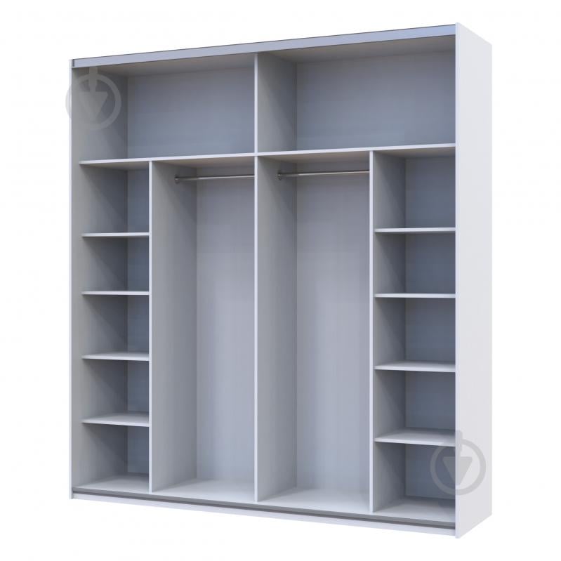 Шафа-купе G-Caiser Doros ДСП 2200 м 2200x600x2400 мм альба білий/графіт/індастріал двері ДСП - фото 2 Шафа-купе G-Caiser Doros ДСП 2200 м 2200x600x2400 мм альба білий/графіт/індастріал двері ДСП - фото 2