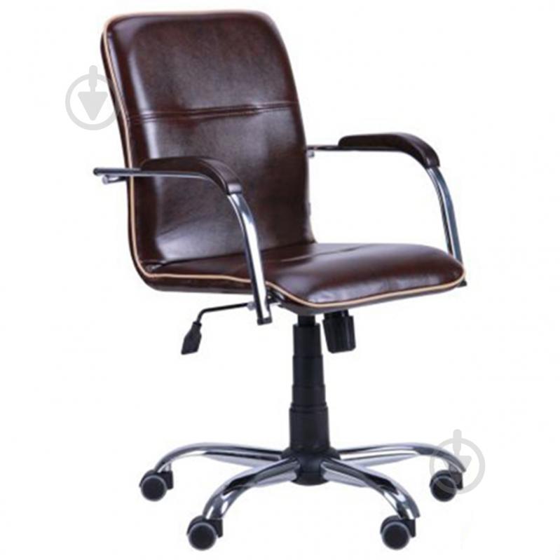 Крісло AMF Art Metal Furniture Самба-RC горіх мадрас темно-коричневий - фото 1 Крісло AMF Art Metal Furniture Самба-RC горіх мадрас темно-коричневий - фото 1