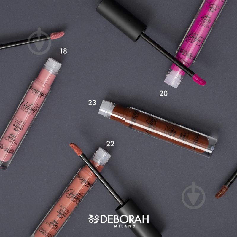 Помада рідка DEBORAH Fluid Velvet MAT LIPSTICK 20 Fuchsia 8 мл - фото 3