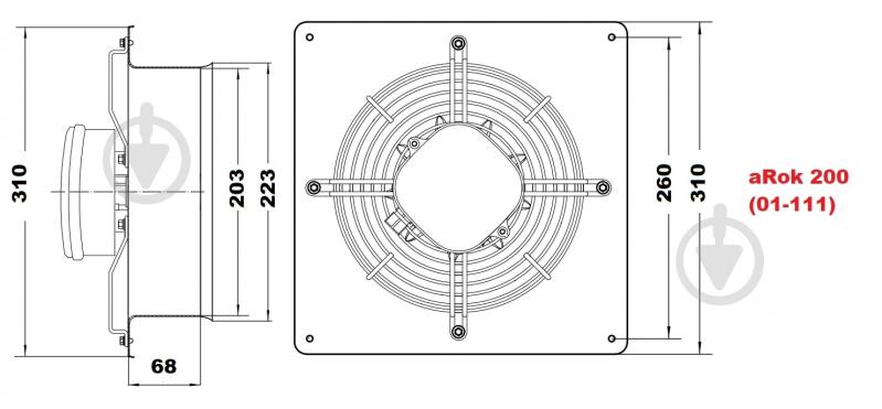 Вентилятор канальный AirRoxy aRok 200 настенный 01-111 - фото 6