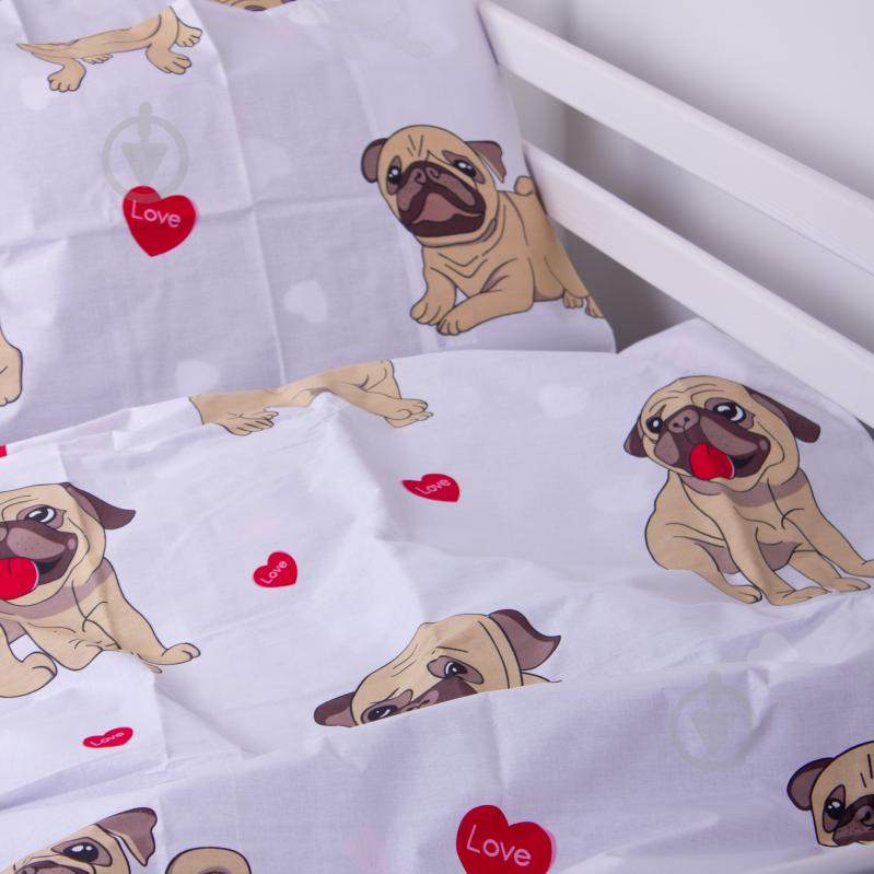 Комплект постельного белья MirSon 143х210 см Kids Time 17-0566 Pug-dog Бязь разноцветный - фото 4