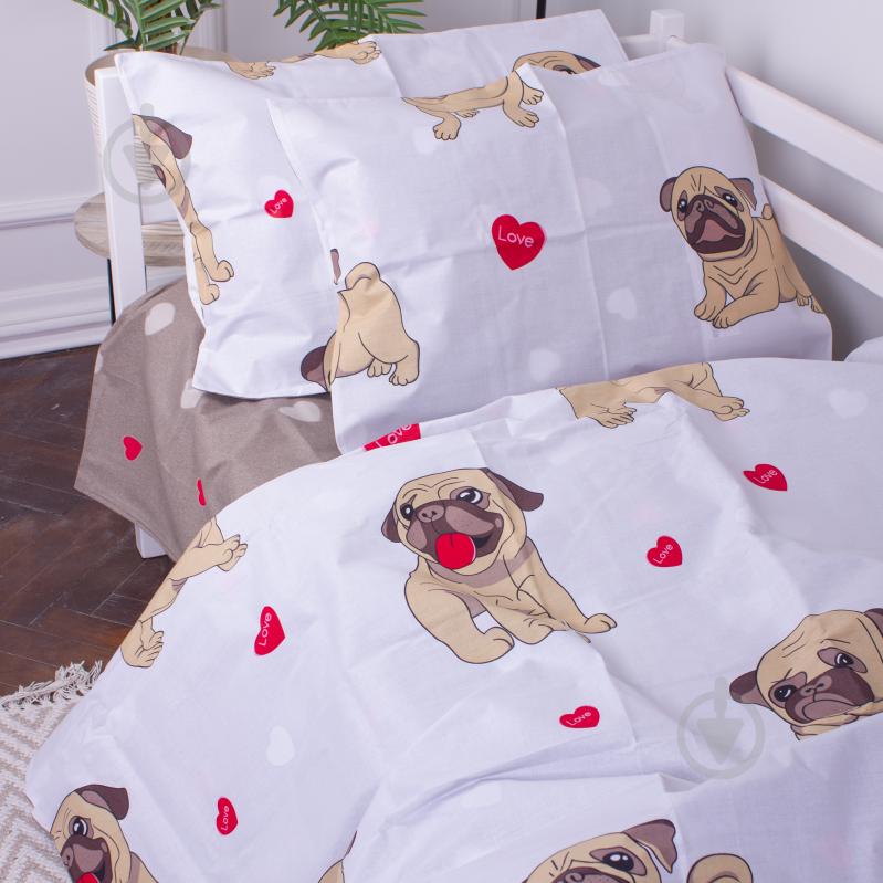 Комплект постельного белья MirSon 143х210 см Kids Time 17-0566 Pug-dog Бязь разноцветный - фото 5