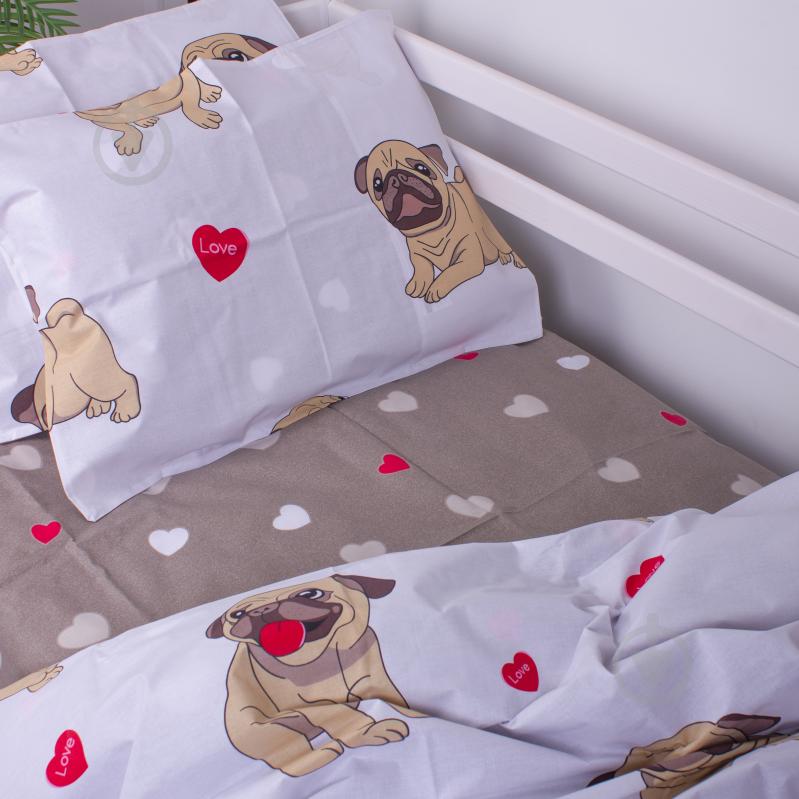 Комплект постельного белья MirSon 143х210 см Kids Time 17-0566 Pug-dog Бязь разноцветный - фото 6