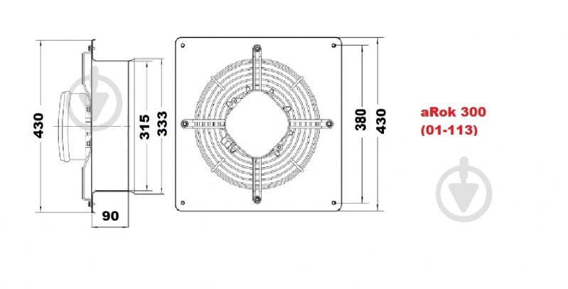 Вентилятор канальний AirRoxy aRok 300 настінний 01-113 - фото 8