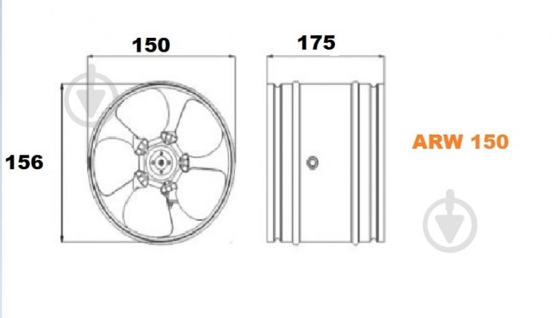 Вентилятор канальный AirRoxy aRw 150 сталь 01-106 - фото 6