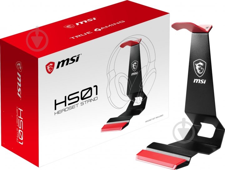 Подставка для гарнитуры MSI HS01 Headset Stand черный с красным E22-GA60011-CLA - фото 7
