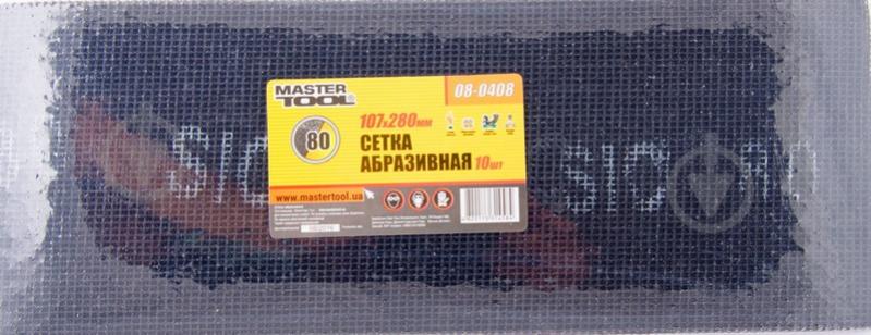 Сітка абразивна MasterTool з.80 107х280 мм 10 шт 08-0408 - фото 1