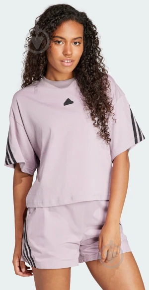 Футболка Adidas W FI 3S TEE IS3613 р.L фиолетовый - фото 2