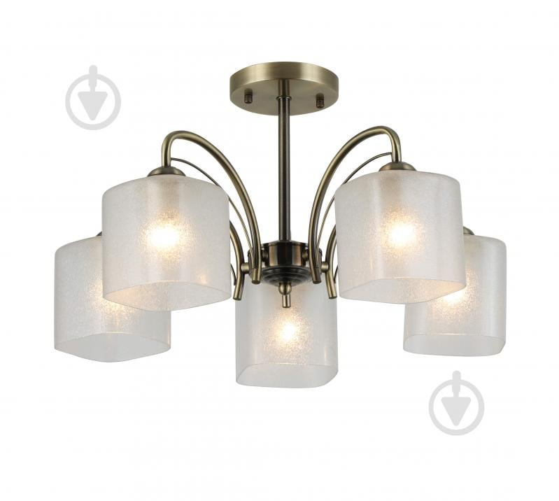 Люстра потолочная Sensio Nubia 5x40 Вт E27 античная бронза/белый LS-07391/5W-E2740W - фото 1