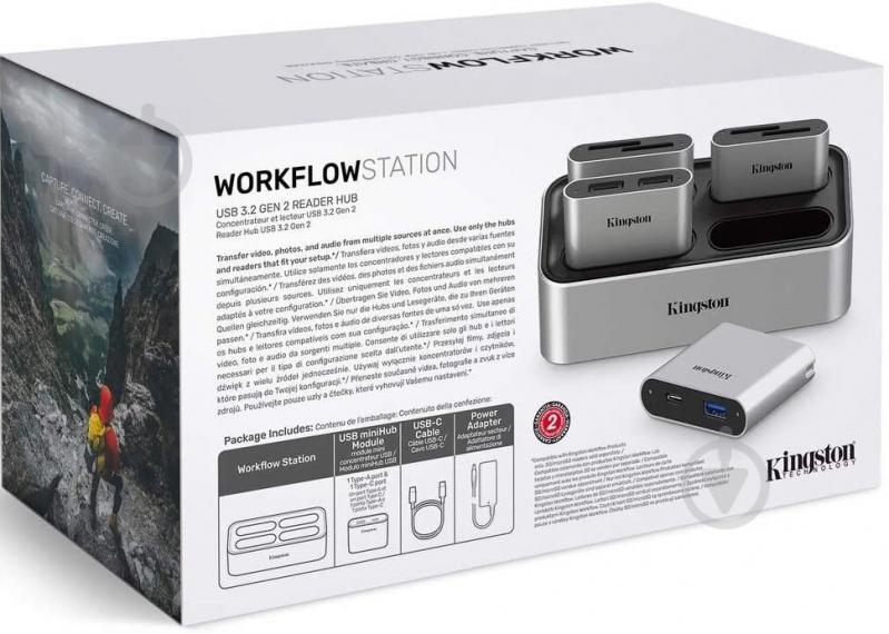 Док-станция Kingston Technology Workflow Station USB 3.2 Gen 2 (3.1 Gen 2) Type-C WFS-U с концентратором USB-A / C 5G - фото 6