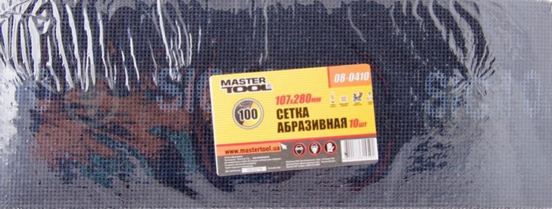 Сітка абразивна MasterTool з.100 107х280 мм 10 шт 08-0410 - фото 1