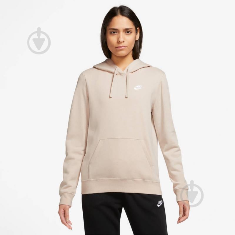 Джемпер Nike W NSW CLUB FLC STD PO HDY DQ5793-126 р.XL бежевий - фото 1