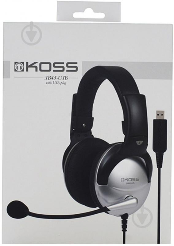 Гарнітура Koss SB45 Over-Ear USB black/silver (195752.101) - фото 5 Гарнітура Koss SB45 Over-Ear USB black/silver (195752.101) - фото 5