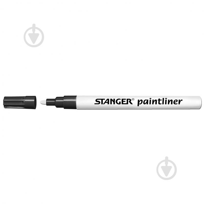 Маркер перманентный Stanger 1-2 мм Paint белый MARKER-PER-ST-210003 - фото 1