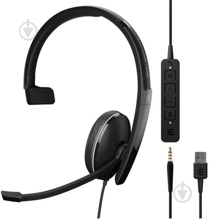 Гарнітура Sennheiser Adapt 135T II Mono USB black (1000900) - фото 1