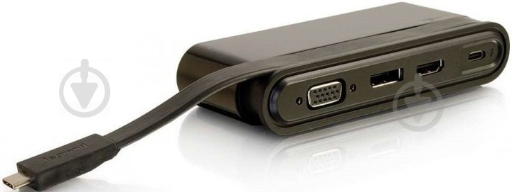 Док-станція C2G USB-C® Travel Dock з концентратором та потужністю до 60 Вт black (CG82392) - фото 6