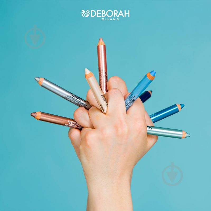 Тіні-олівець DEBORAH Eyeshadow & Kajal 10 Mat Brown 2 г - фото 2