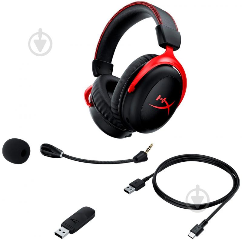 Наушники HyperX Cloud II Wireless black (HHSC2X-BA-RD/G) - фото 6