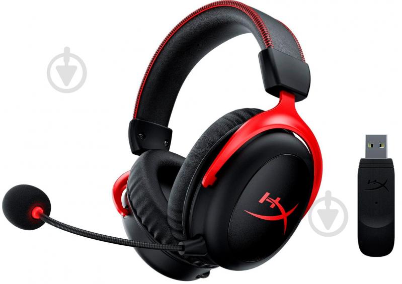 Наушники HyperX Cloud II Wireless black (HHSC2X-BA-RD/G) - фото 2
