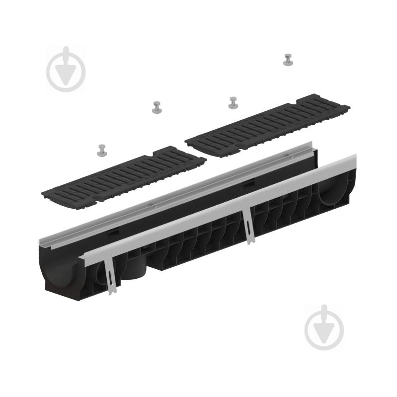 Жолоб пластиковий Standartpark PolyMax Drive ЛВ-10.16.12-ПП посилений з чавунною решіткою 080234-UA - фото 2