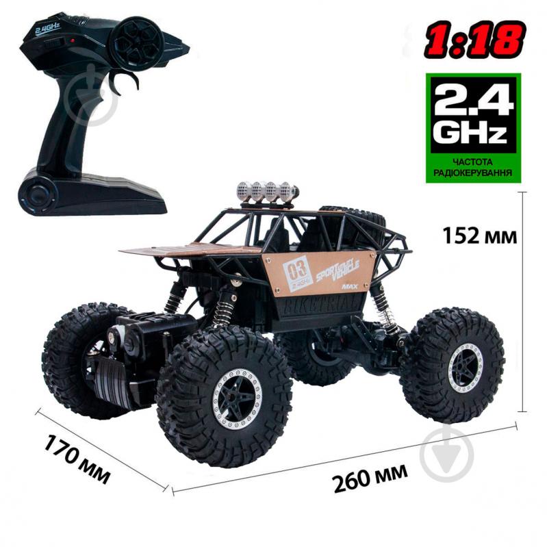 Автомобиль на р/у Sulong Toys Off-Road Crawler Super Speed Матовый коричневый 1:18 SL-112RHMB - фото 6