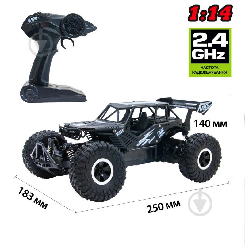 Автомобіль на р/к Sulong Toys Off-Road Crawler Speed King Чорний металік 1:14 SL-153RHMBl - фото 6