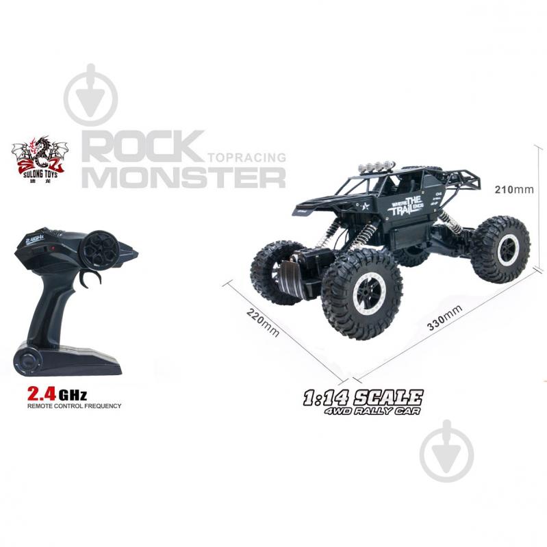 Автомобіль на р/к Sulong Toys Off-Road Crawler Where The Trail Ends Чорний матовий 1:14 SL-121RHMBl - фото 6