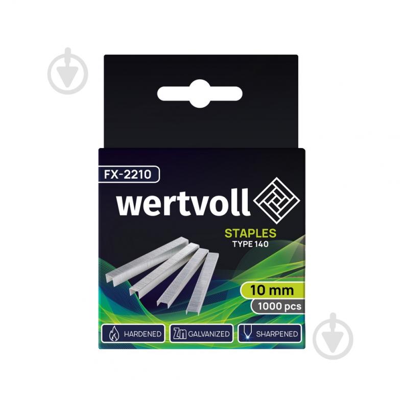 Скобы для ручного степлера WERTVOLL 10 мм тип 140 (G) 1000 шт. FX-2210 - фото 3