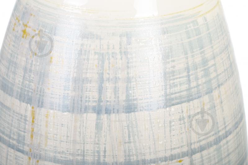 Ваза керамическая Shanghai 15х38 см 38 см бежевая с голубым - фото 2