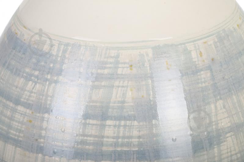 Ваза керамическая Shanghai 20х28 см 28 см бежевая с голубым - фото 2