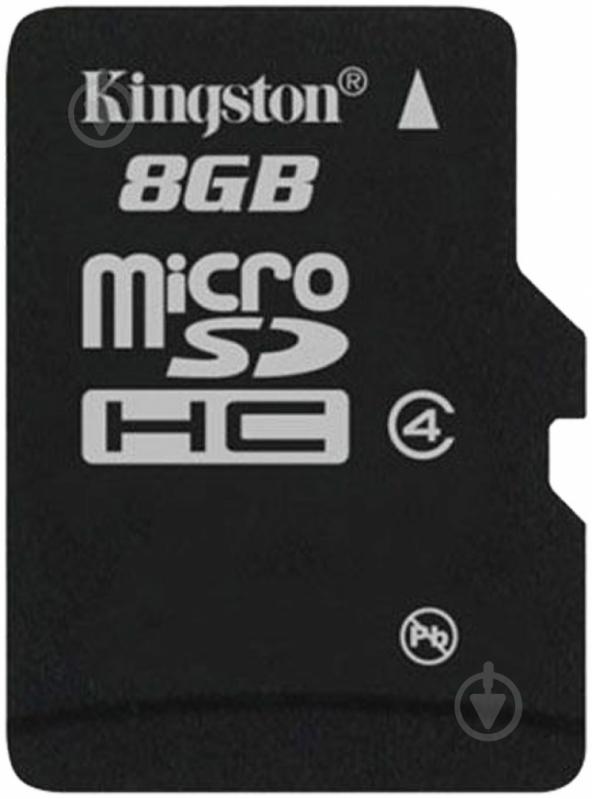 Карта пам'яті Kingston MicroSDHC 8GB Class 4 (SDC4/8GBSP) - фото 1