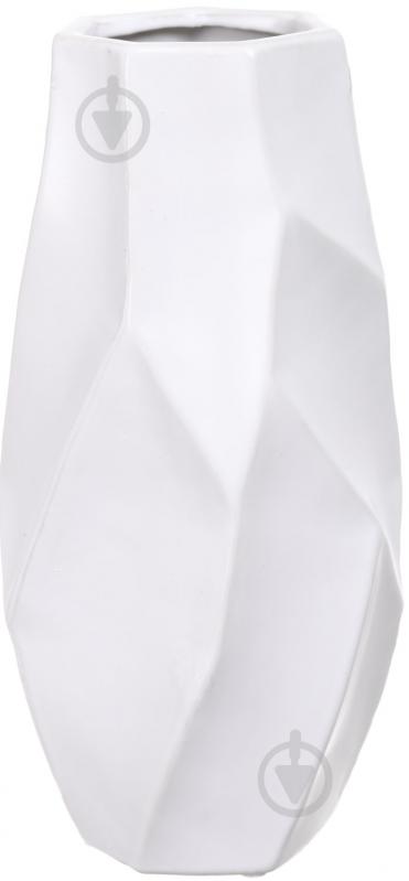 Ваза керамическая Figured 15х30 см 30 см белая PS32991 - фото 1