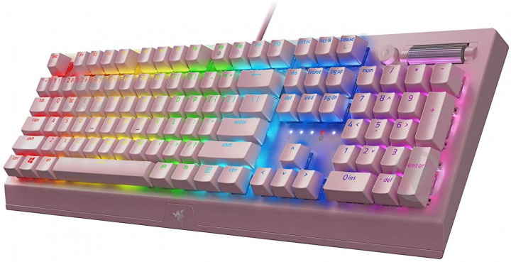 Клавіатура ігрова Razer (RZ03-03541800-R3M1) BlackWidow V3 Razer Green Switch pink - фото 4