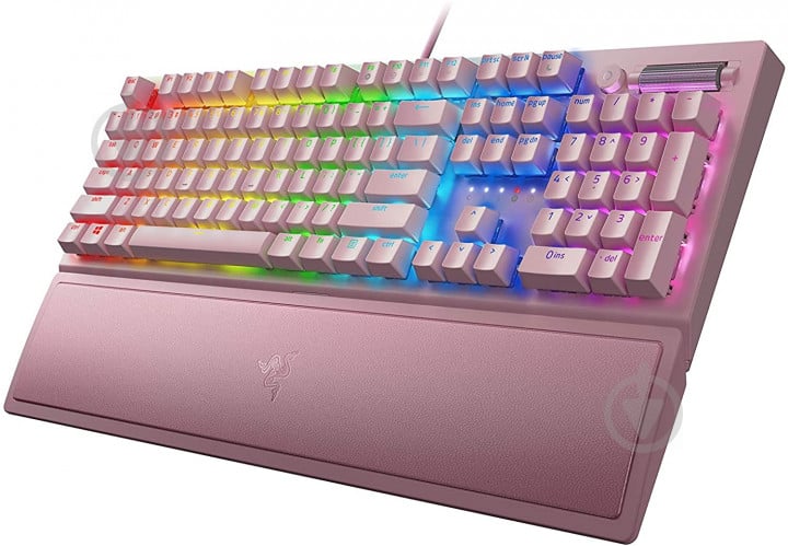 Клавіатура ігрова Razer (RZ03-03541800-R3M1) BlackWidow V3 Razer Green Switch pink - фото 6