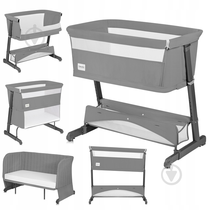 Кроватка детская Lionelo LO-THOMI PLUS GREY CONCRETE - фото 1
