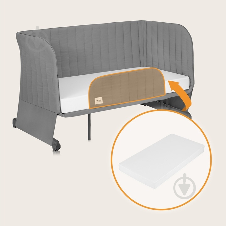 Кроватка детская Lionelo LO-THOMI PLUS GREY CONCRETE - фото 4