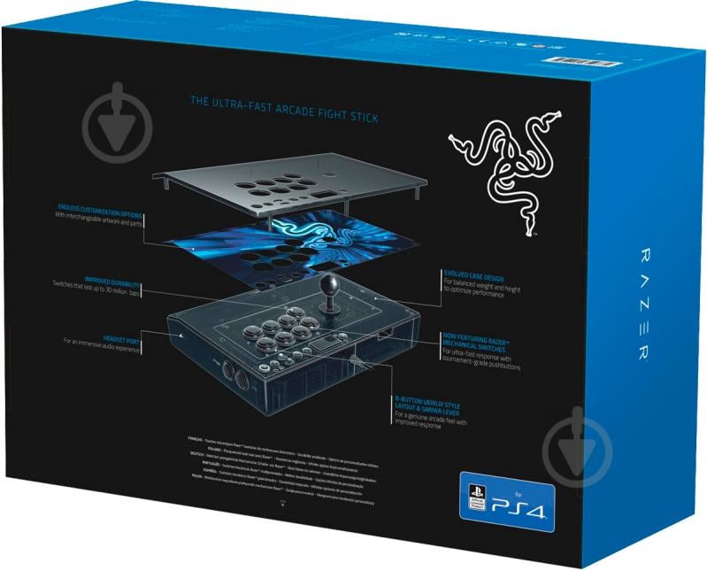 Геймпад Razer Panthera Evo Arcade Stick PS4 Black/Blue (RZ06-02720100-R3G1) - фото 5